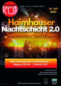Plakat Haimhauser Nachtschicht 2.0